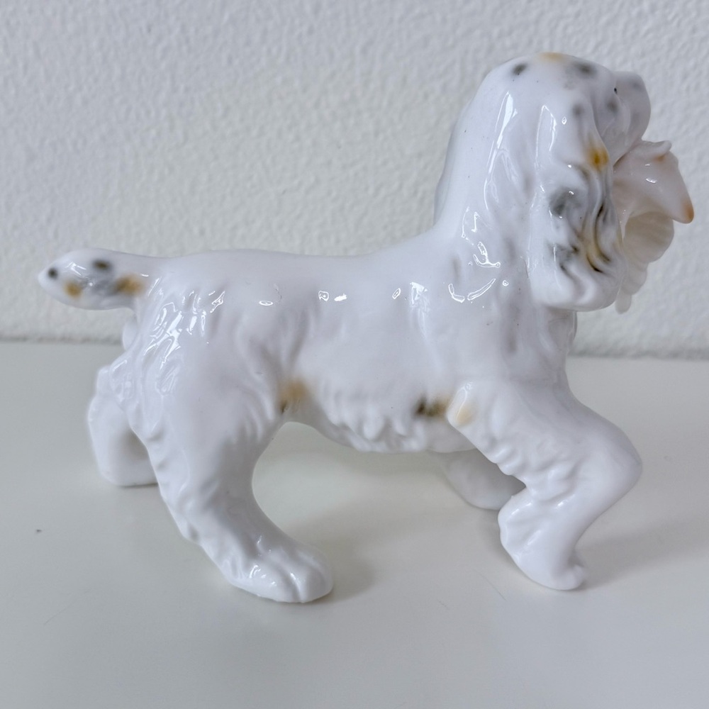 Vintage 1950’s Arnart Creations Japan English Setter Hunting Dog W/Duck Figurine - Picture 4 of 13